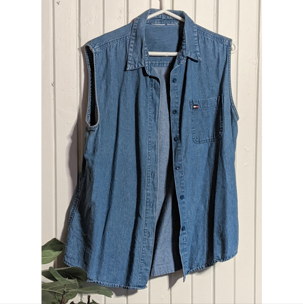 90's Tommy Hilfiger denim vest
